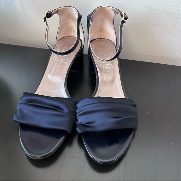 AGL Satin Top All leather sandals in navy blue - Picture 11 of 11